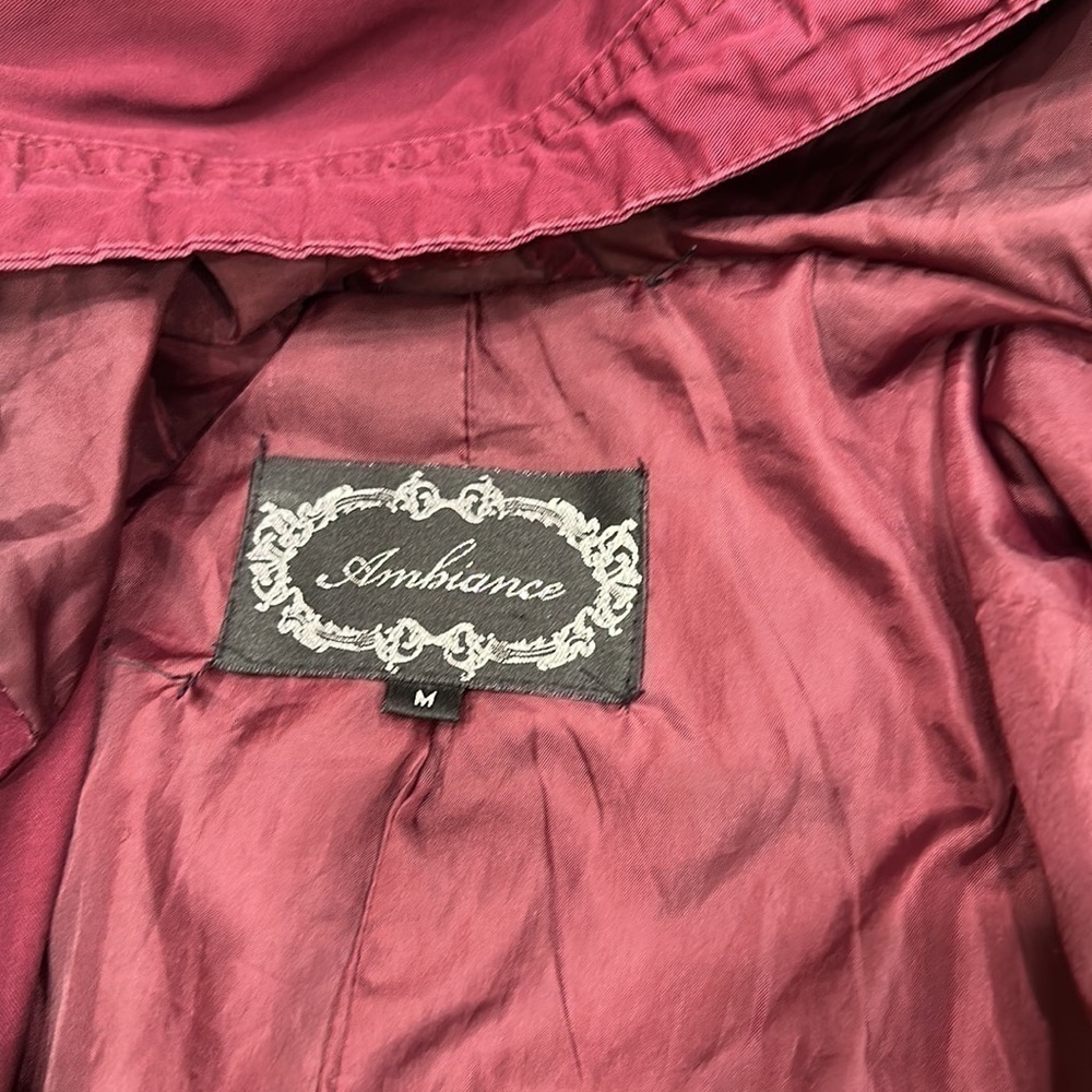 Ambience  fatigue burgundy hooded jacket size medium - Picture 8 of 13